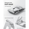 thumbnail image 4 of Soporte para tableta Nulaxy, doble plegable, de aluminio, para iPad, plateado, 4 of 6