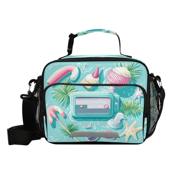 6L Leakproof Lunch Tote with Thermal Lining Lunch Bag Picnic Cooler Bag Summer Elements