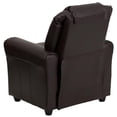 thumbnail image 5 of Kingfisher Lane Modern Leather Recliner with Cup Holder and Headrest in Brown, 5 of 13