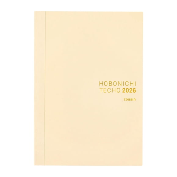 Planificador Hobonichi Techo 2026 Cousin A5 en inglés, diario