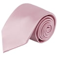 thumbnail image 2 of Jacob Alexander Men's Tone on Tone Corded Regular Length Neck Tie - Bridal Pink, 2 of 8