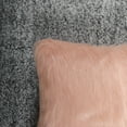 thumbnail image 5 of Lanco Faux Fur Fluffy Throw Pillow Covers, Soft Shaggy Plush, Decorative, (Set of 2), Blush, 16 x 16", 5 of 5