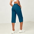 thumbnail image 5 of Aihuaihua Pedal Pushers for Women Summer High Waisted Straight Leg Petite Lightweight Stretch Cropped Trousers Work Golf Capris with Pockets, 5 of 6