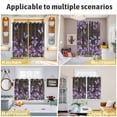 thumbnail image 5 of Purple Flowers Kitchen Curtains Window Panels, Butterfly Spring Floral Wooden Farmhouse Insulated Window Treatment Curtain, Grommet Curtains for Bedroom/Living Room/Bathroom, 2 Piece 42"Wx84"L, 5 of 8