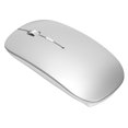 thumbnail image 2 of Ergonomic Mouse, Wireless Mouse Optical Tracking Mute Click High Sensitivity  For Internet Cafe For Home For Office Silver Glossy, 2 of 8