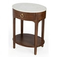 thumbnail image 2 of Butler Specialty Ellen 18.25"W Oval Marble & Wood Nightstand - Brown, 2 of 9