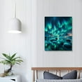 thumbnail image 4 of Nawypu  Northern Lights Wall Art Light Blue Aurora Borealis Canvas Picture Prints Nature Mountain Lake Painting for Office Home Decor, 4 of 5