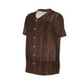 thumbnail image 2 of Haiem Hip Hop Hipster Baseball Jersey Button Down Shirts Sports Uniforms Men Women Jersey(Vintage Wood,Large), 2 of 9