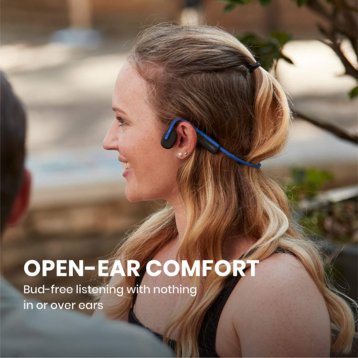 AfterShokz OpenMove Wireless Bone Conduction Headphones Bluetooth Open Ear For Sports (Elevation Blue) - image 4 of 9