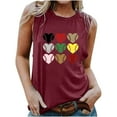 thumbnail image 1 of Birdeem Mode Femmes Été Col Rond Sans Manches Imprimé Débardeur Blouse Décontractée, 1 of 4