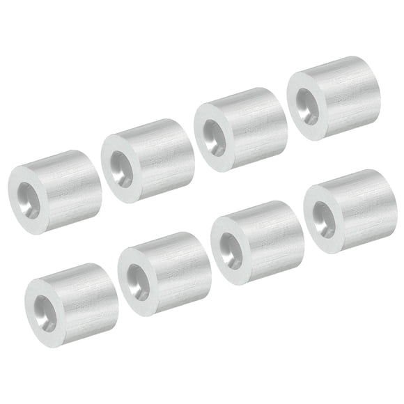 Unique Bargains 3/32.5'/2.5mm Wire Rope Stop Sleeve,Aluminum Crimping Loop Sleeve,Silver, 50 Pack