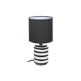 thumbnail image 1 of Céramique Lampe De Table Avec Abat-Jour (Rayé) (Noir), 1 of 1