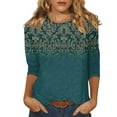 thumbnail image 2 of kytmyeq Women's Casual 3/4 Sleeve T-Shirts c rew Neck Tops, 2 of 5