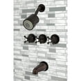 thumbnail image 2 of Kingston Brass KBX8135BX Metropolitan Three-Handle Tub and Shower Faucet, Oil Rubbed Bronze, 2 of 5