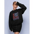 thumbnail image 2 of Eclipse Planet Techno Style Sweatshirt Women -Image by Shutterstock, Female 3X-Large, 2 of 4
