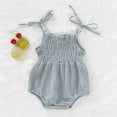 thumbnail image 2 of KVPLBQFD Sleep Suits 0-3 Months Baby 5t Onesies for Boys Girls Sleeveless Solid Linen Romper Sling Backless Jumpsuit Outfits Baby Clothes Boy 12-18 Months, 2 of 6