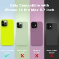thumbnail image 6 of Compatible with iPhone 12 Pro Max Case, Soft Liquid Silicone Full Body Protective Case with [Anti-Scratch Microfiber Lining] [Camera Protective] [Support Wireless Charging] - Fluorescent Green, 6 of 14