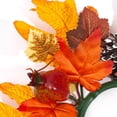 thumbnail image 4 of Fall Maple Leaves Candle Rings Wreath,Artificial Sunflower Berries Candle Holders,Fall Small Candle Wreath Rings for Farmhouse Fall Thanksgiving Halloween Wedding Centerpiece Table Décor, 4 of 8