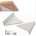 thumbnail image 1 of Soportes para estantes de 2 piezas, soportes para estantes, soportes para estantes ocultos invisibles, soportes para estantes de pared triangulares, para dormitorio, 1 of 5