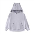 thumbnail image 4 of WhouRiu Boys Girls Solid Color Hoodie Kids Unisex Long Sleeve Hooded Pullover With Pockets Autumn Winter Cozy Soft Sweatshirts,7-8 Years, 4 of 4
