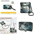 thumbnail image 5 of ZUXONGSY Wolf Lavender Flower Print Leather Crossbody Purse & Wallet Set for Women, Multi-Pocket Satchel with Adjustable Strap for Casual & Formal Outings, 5 of 5