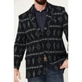 thumbnail image 3 of Rock & Roll Denim Men's And Southwestern Print Modern Fit Sportcoat Black 44 REG, 3 of 4