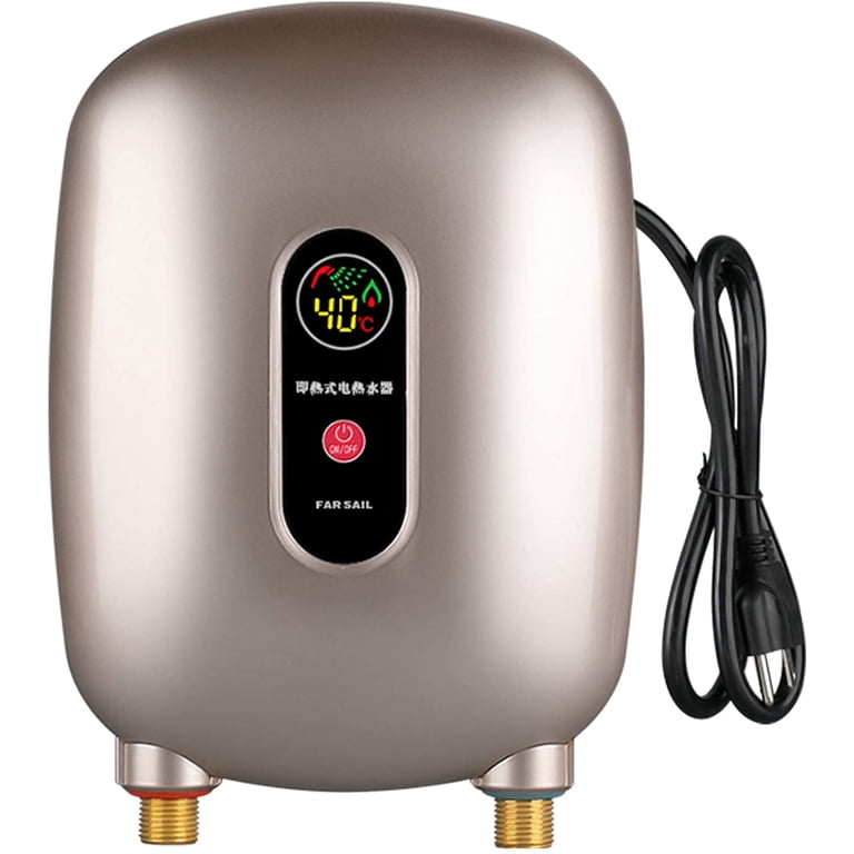 TFCFL Instant Hot Water Heater Mini 3000W Electric Tankless Hot Water Heater  Under Sink for RV Kitchen Gold - Walmart.com