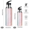 thumbnail image 2 of Yayeee 33oz Insulated Water Bottle Double Wall Stainless Steel with Flip Straw Lid, Wavy Striped, 2 of 7