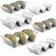 thumbnail image 1 of Stainless Steel Taco Holders, Set of 6 Trays for Stylish Serving, Each Rack Holds Up to 3 Tacos, 1 of 4