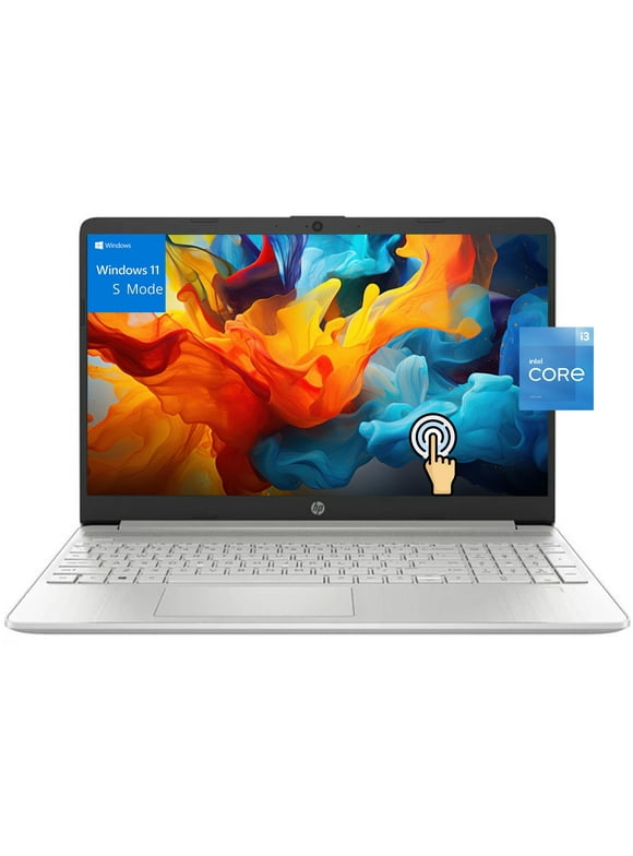 HP 15  15.6" HD Touchscreen Business Laptop Computer, Intel Core i3-1215U, 32GB RAM, 1TB SSD, Long Battery Life, Wi-Fi 5, Bluetooth, Windows 11 S Mode, Silver