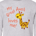 thumbnail image 4 of Inktastic My Great Aunt Loves me- cute giraffe Long Sleeve Youth T-Shirt, 4 of 5