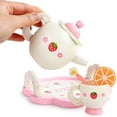 thumbnail image 3 of Wooden Tea Set Kitchen Tea Ware Teapot Tea Cup Toys Children Pretend Play Afternoon Tea Game Toys Gifts For Girls, 3 of 7