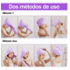 thumbnail image 4 of Toallas De Cabello De Microfibra Labg Gorro Turbante 3pcs Multicolor, 4 of 5