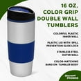 thumbnail image 3 of Color Grip Tumblers 16 oz. Set of 10, Bulk Pack - Perfect for Smoothies, Iced Coffee, Soda, Other Hot & Cold Beverages - Blue, 3 of 5