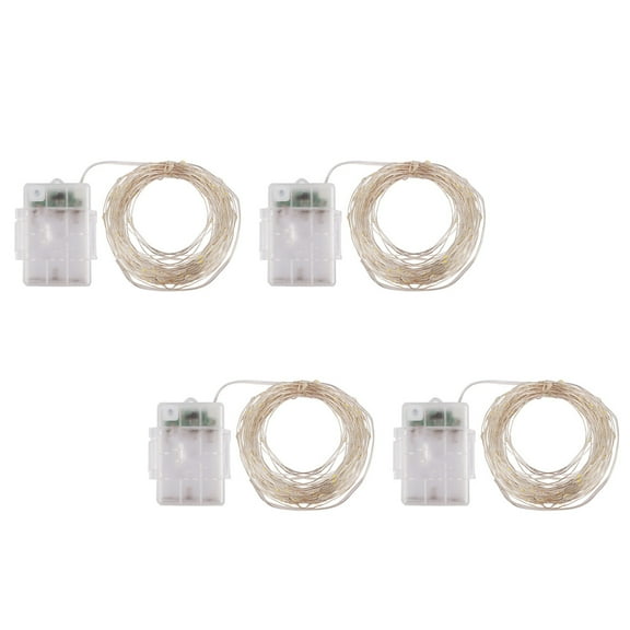 GOOHOCHY 4Pcs String Lights Plastic Blinking Mode for Holiday Parties and Christmas Celebration