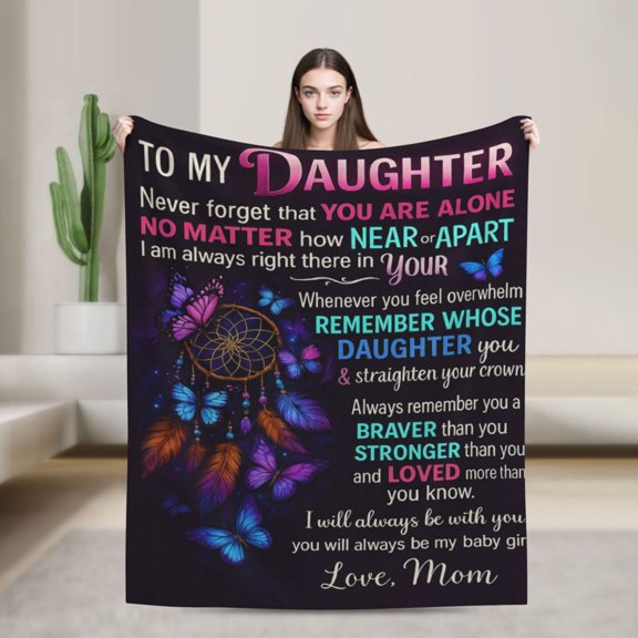 To My Daughter Gifts from Mom, Gifts for My Daughter Blanket from Mom, Daughter Blankets, Gifts for My Daughter, Birthday Anniversary Graduation (To My Daughter Gifts from Mom Blanket 50x40