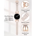 thumbnail image 3 of Wearlizer Leather Band Compatible with Samsung Galaxy Watch 9/8 40mm 44mm & Watch 8 Classic 46mm, Slim Dressy Leather Strap for Women with C-Shape Metal Buckle, No Gap One-Click Band, 3 of 6