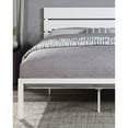 thumbnail image 5 of GZXS Queen Size Contemporary White Metal Platform Bed with Wooden Headboard, Under-bed Storage Space, 5 of 5