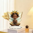 thumbnail image 6 of Christmas Beautiful Female Acrylic Desk Decoration Modern Statue Figurines Table Ornaments Unique Room Decor Aesthetict Ornaments for Home,Office Gifts for family and friends Flower Fairy D, 6 of 6