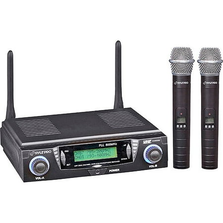 PylePro PDWM3300 UHF Dual-Channel Handheld Wireless Microphone System