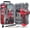 Red, variant on Hi-Spec Tool Set with 8V Cordless Drill Set. Complete DIY Tool Kit with USB Rechargeable Electric Drill Driver for Women and Men, Home Repair & Maintenance, in a Compact Toolbox, Red