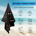 thumbnail image 4 of GZHJMY Beach Towel for Women Girls, Cute Black Cat Bath Towel, Oversized Lightweight Sport Towel, 31x51 Inch, 4 of 7