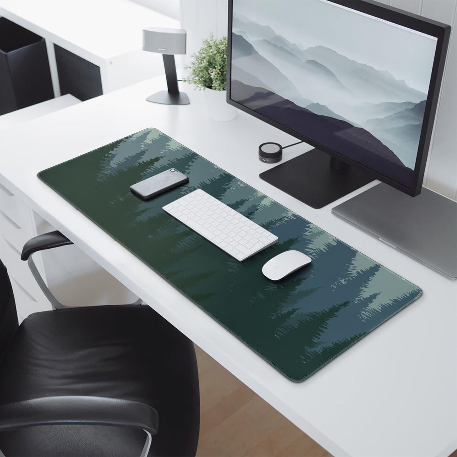 Stay Connected with Nature - Forest Pattern XXL Mouse Mat, Oversized, Non-Slip Desk Pad, Stitched Edges - Excellent for Gaming & Office Use (31.5 x 11.8inches)