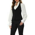 thumbnail image 4 of INSPIRE CHIC Women's Halter Neck Sleeveless Button Down Dressy Suit Waistcoat Vest, 4 of 7