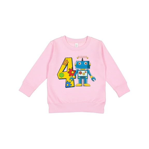 Inktastic 4th Birthday Robot Toddler Sweatshirt