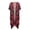 Abstract Distressed Red & Black Pattern, variant on Indigo Tie-Dye Kimono Swimsuit Cover Up - Lightweight Breathable Beach Cardigan for Summer Vacation, Pool & Resort