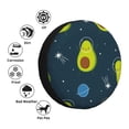 thumbnail image 4 of Goofa Avocado in Space Pattern Universal Tire Cover for Jeep, SUV, Truck, and Trailer – Waterproof, UV-Resistant,Easy to Install, Fits 14"-17" Tires-14 inch, 4 of 6