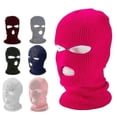 thumbnail image 3 of Gorro de esquí de invierno con pasamontañas de 3 agujeros para hombre, gorro táctico cálido con capucha, 3 of 4