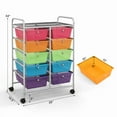 thumbnail image 4 of Canddidliike 10-Drawer Rolling Storage Cart-Transparent Multicolor, Craft Storage, Multipurpose Organizer Cart for Home, Office, School, 4 of 8
