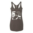 thumbnail image 2 of Wild Bobby, Martin Luther King Jr Classic MLK Black History Flag, Black Pride, Women Tri-Blend Racerback Tank Top, Brown, Small, 2 of 4